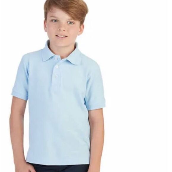 Izod Blue Uniform Polo Shirt Size Medium - Picture 1 of 6